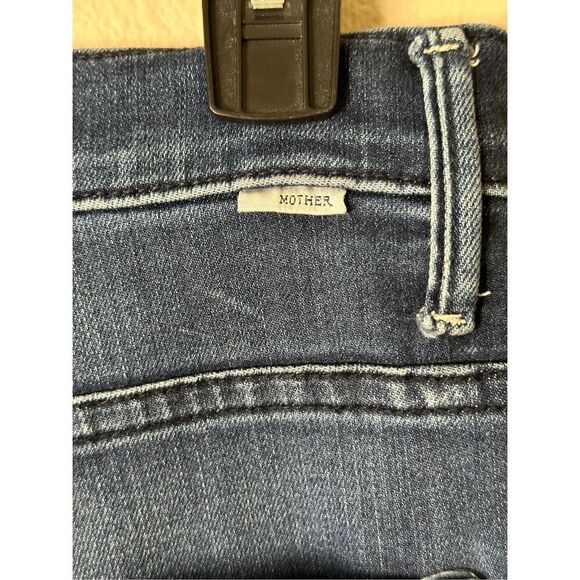 MOTHER Denim The Insider High Rise Crop Step Fray Bootcut Jeans in Tongue and Ch - Picture 8 of 14